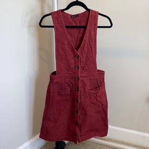 ⭐️ 2/$10 ⭐️ Red Corduroy Dress Overalls